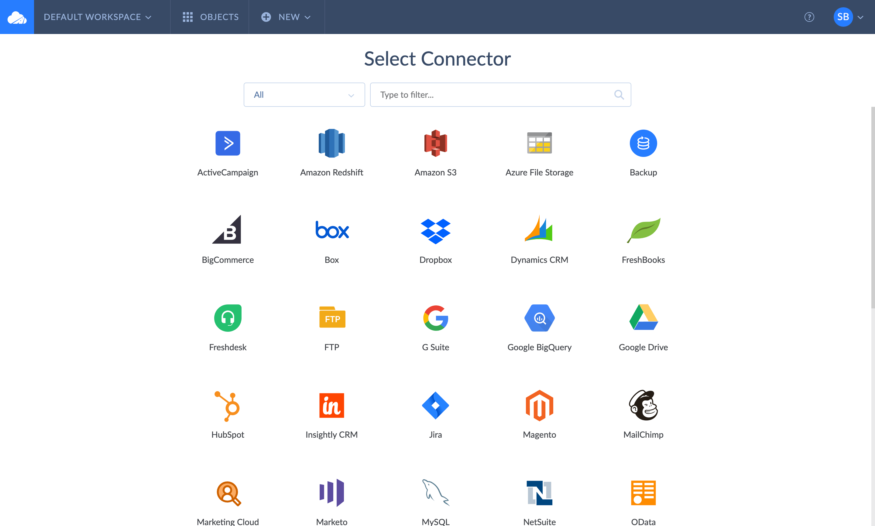 Supported connectors
