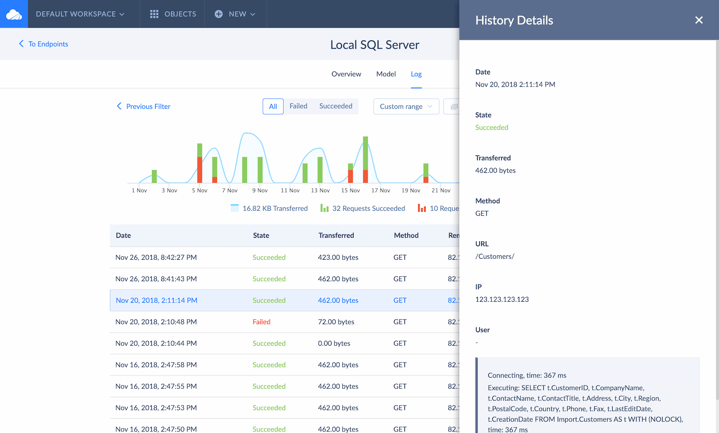 Endpoint logs